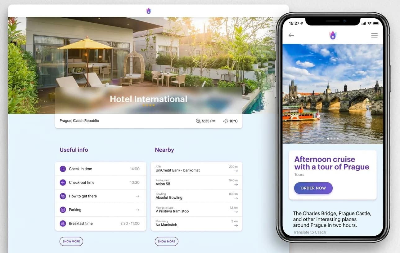 Hotel interior with MyStay guest experience