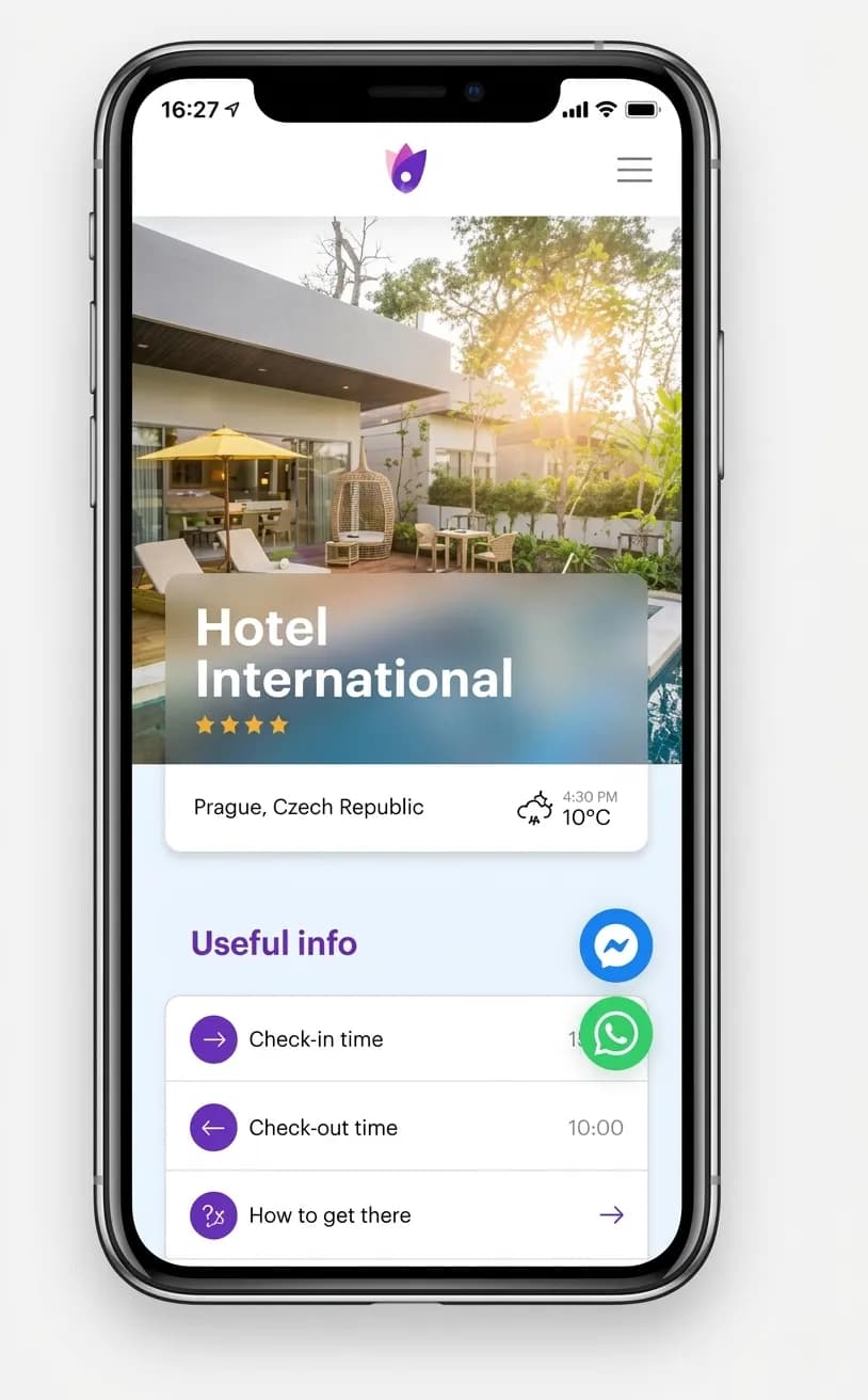 MyStay WiFi landing page on mobile