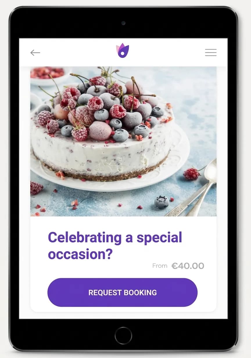 MyStay in-room tablet showing a guest promotion